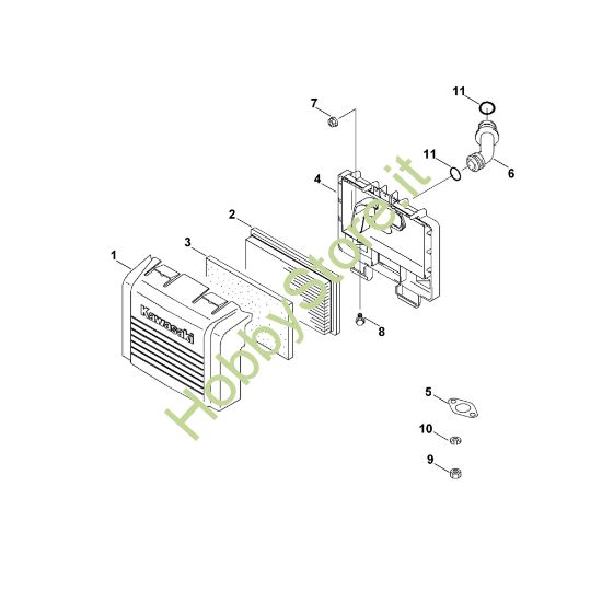 Picture of J - Filtro d'aria/tubo di scarico FH381V-AS51